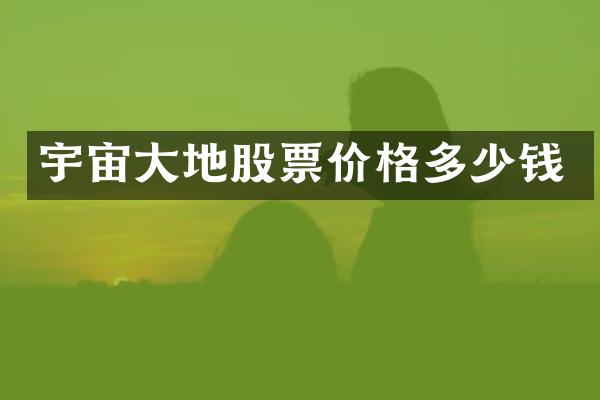 宇宙大地股票价格多少钱