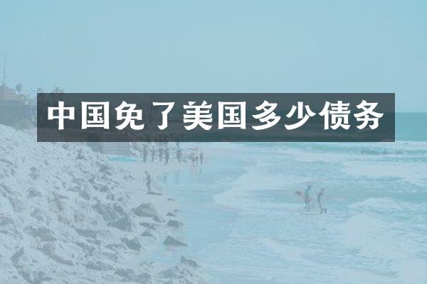 中国免了美国多少债务