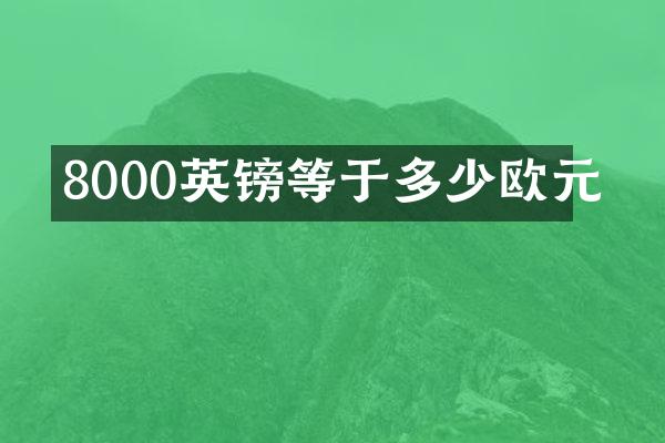 8000英镑等于多少欧元