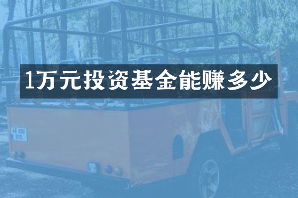 1万元投资基金能赚多少