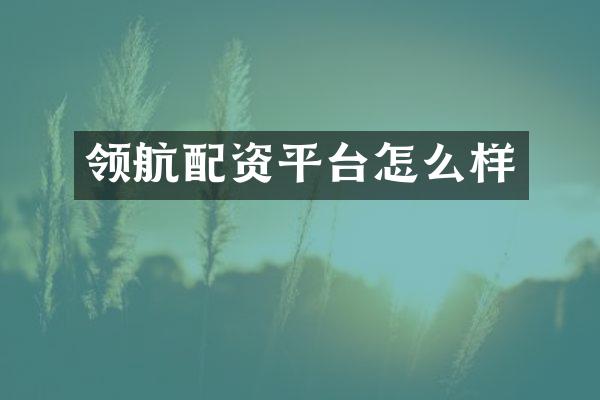 领航配资平台怎么样