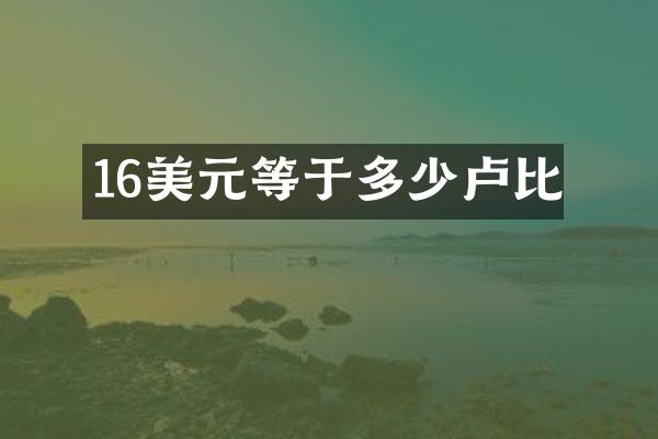16美元等于多少卢比