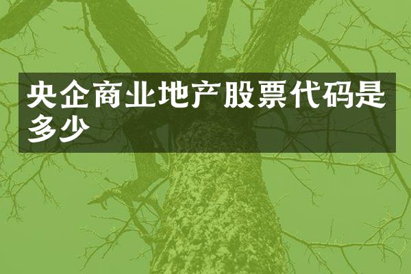央企商业地产股票代码是多少