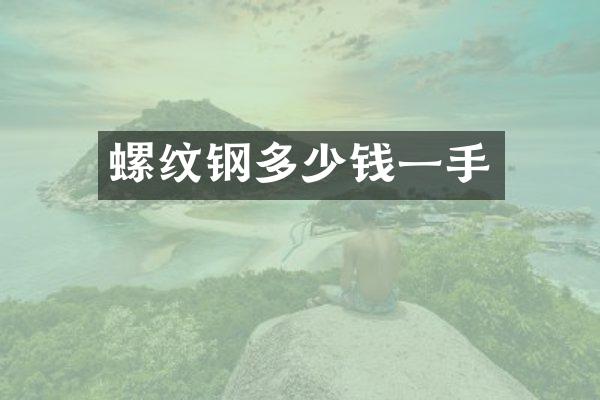 螺纹钢多少钱一手