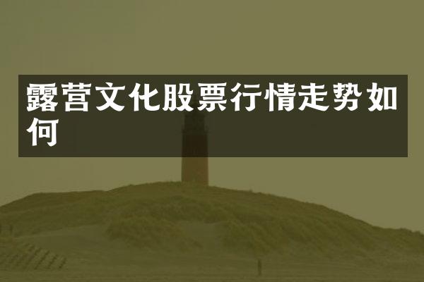 露营文化股票行情走势如何