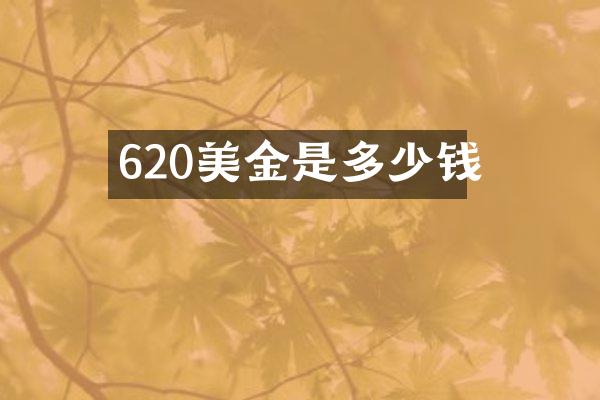 620美金是多少钱