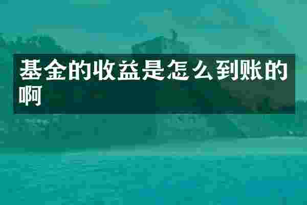 基金的收益是怎么到账的啊
