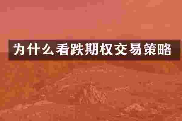 为什么看跌期权交易策略