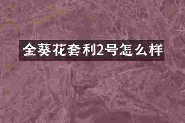 金葵花套利2号怎么样