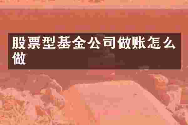 股票型基金公司做账怎么做