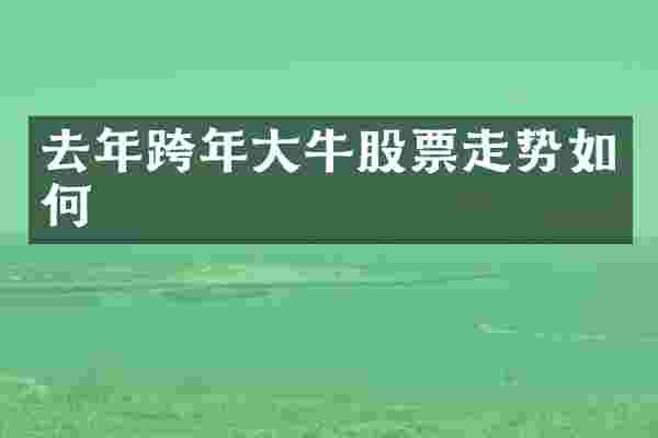 去年跨年大牛股票走势如何