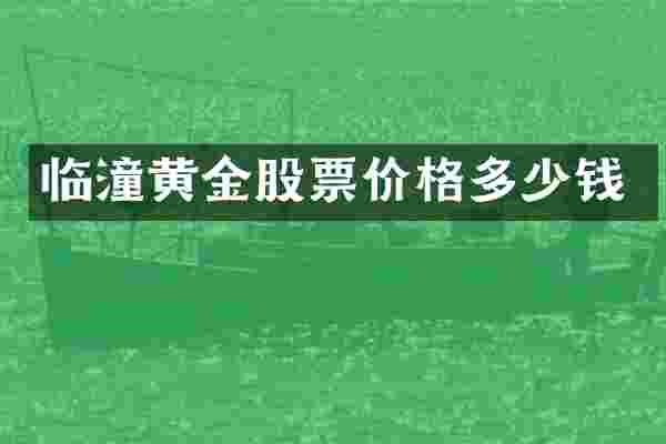 临潼黄金股票价格多少钱