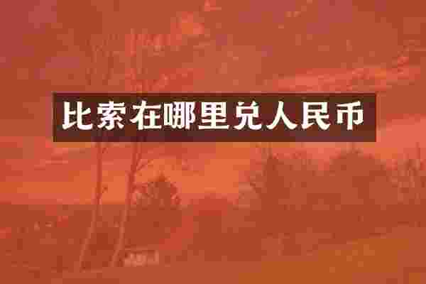 比索在哪里兑人民币