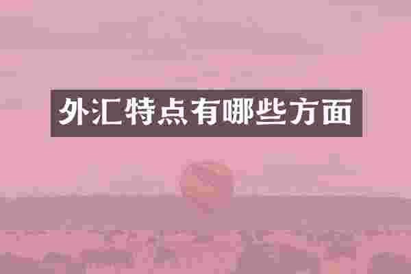 外汇特点有哪些方面