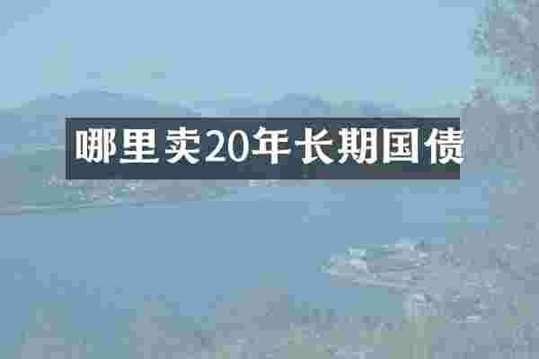 哪里卖20年长期国债