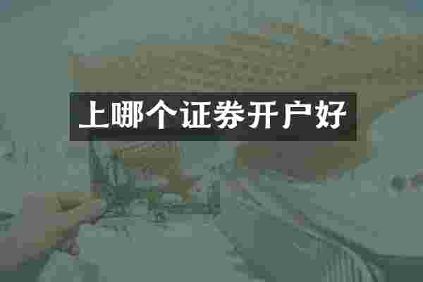上哪个证券开户好