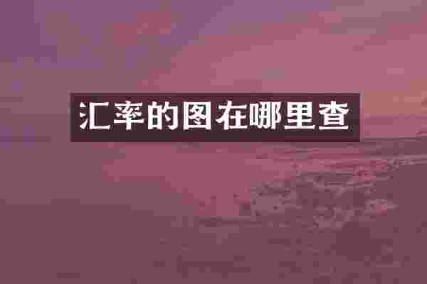 汇率的图在哪里查