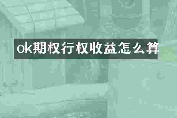 ok期权行权收益怎么算
