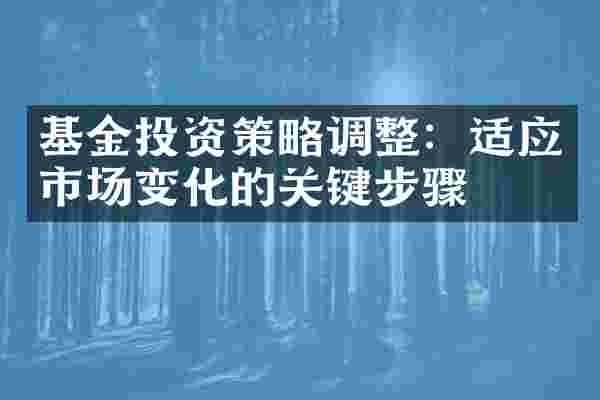基金投资策略调整：适应市场变化的关键步骤