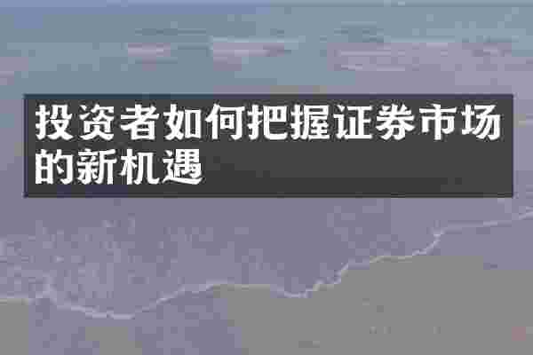 投资者如何把握证券市场的新机遇