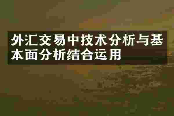 外汇交易中技术分析与基本面分析结合运用