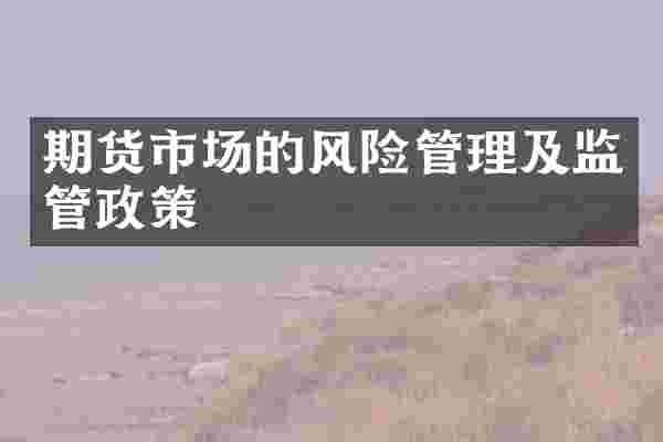 期货市场的风险管理及监管政策