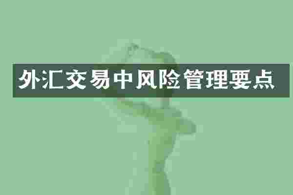 外汇交易中风险管理要点