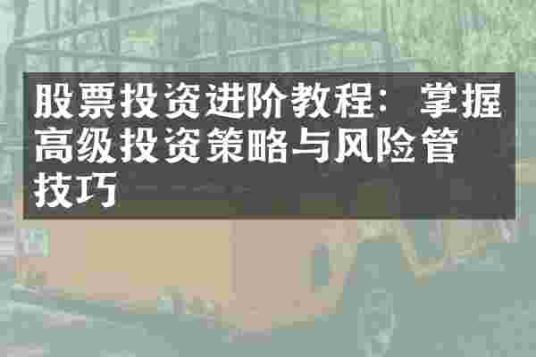 股票投资进阶教程：掌握高级投资策略与风险管理技巧