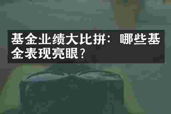 基金业绩大比拼：哪些基金表现亮眼？