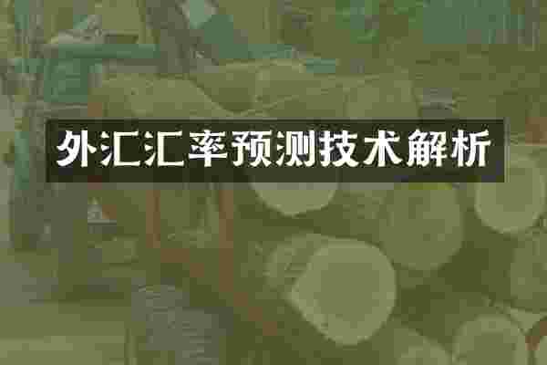 外汇汇率预测技术解析