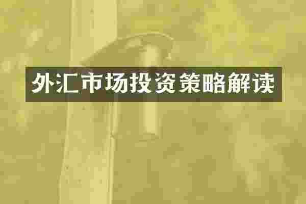 外汇市场投资策略解读