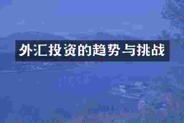 外汇投资的趋势与挑战