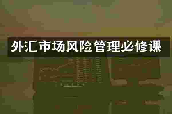 外汇市场风险管理必修课