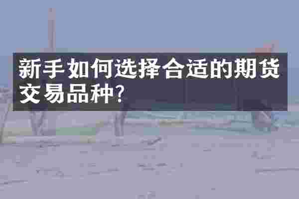 新手如何选择合适的期货交易品种？
