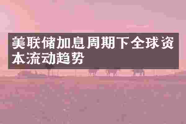 美联储加息周期下全球资本流动趋势