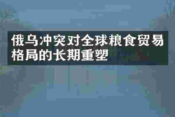 俄乌冲突对全球粮食贸易格局的长期重塑